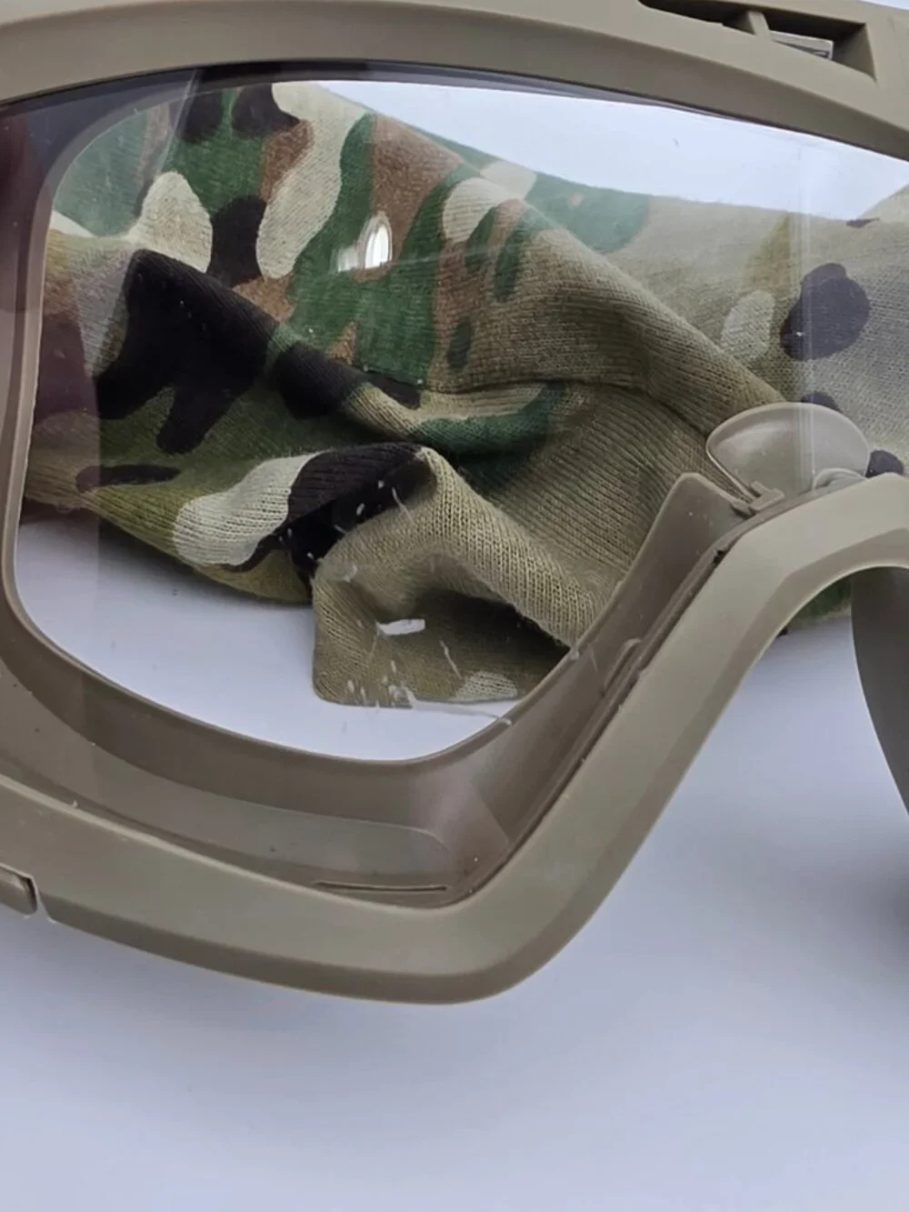 Revision U.S. Military Desert Locust Tan 499 2x Lens Clear and Grey APEL Goggles